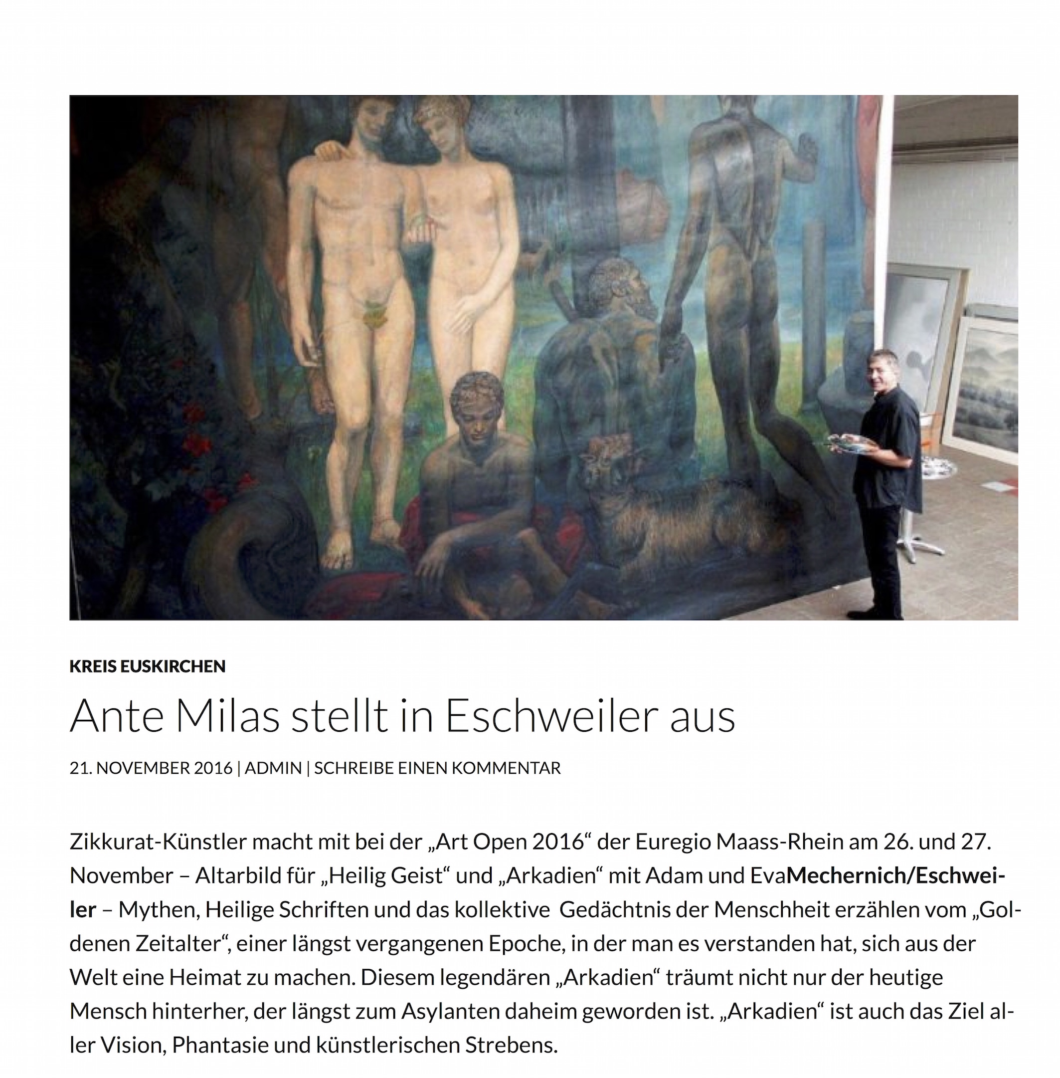 Ausschnitt Ante Milas stellt in Eschweiler aus | DNS-Digital Kopie